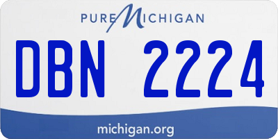 MI license plate DBN2224