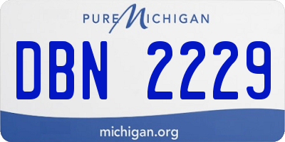MI license plate DBN2229