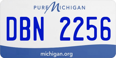 MI license plate DBN2256