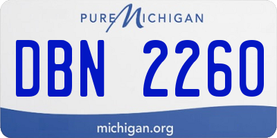 MI license plate DBN2260