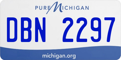 MI license plate DBN2297