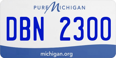 MI license plate DBN2300