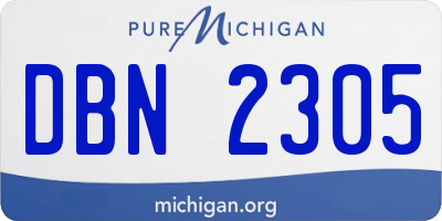 MI license plate DBN2305