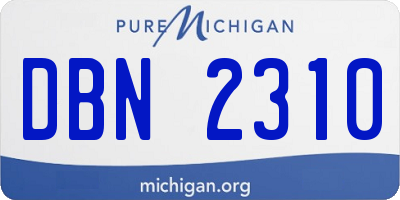 MI license plate DBN2310