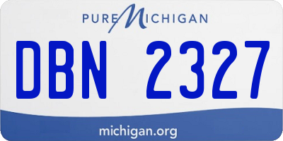 MI license plate DBN2327