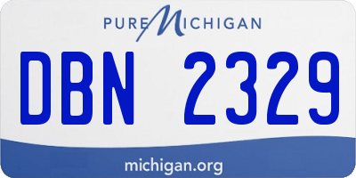 MI license plate DBN2329