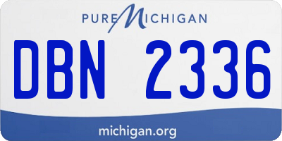 MI license plate DBN2336