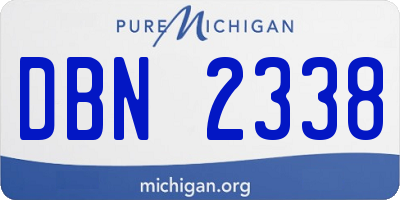 MI license plate DBN2338