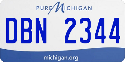 MI license plate DBN2344