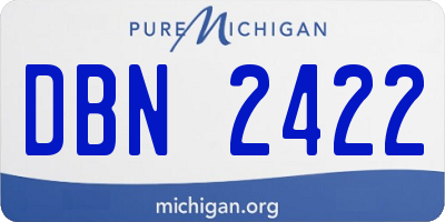 MI license plate DBN2422