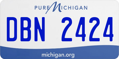 MI license plate DBN2424