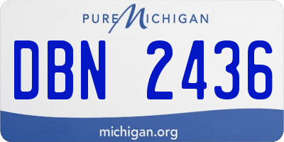MI license plate DBN2436