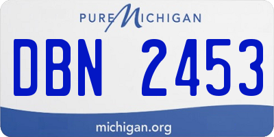 MI license plate DBN2453