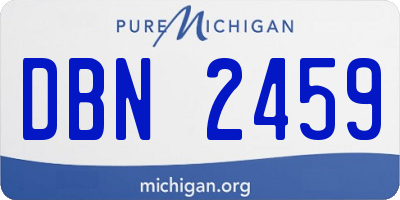 MI license plate DBN2459