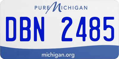 MI license plate DBN2485