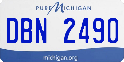 MI license plate DBN2490