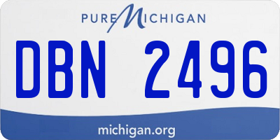 MI license plate DBN2496