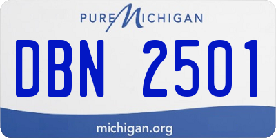 MI license plate DBN2501