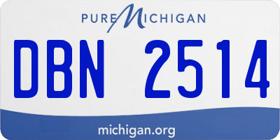 MI license plate DBN2514
