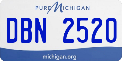 MI license plate DBN2520