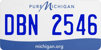 MI license plate DBN2546