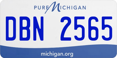 MI license plate DBN2565