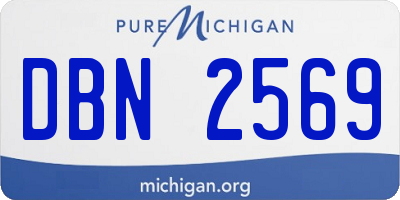 MI license plate DBN2569