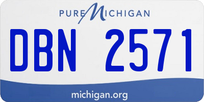 MI license plate DBN2571