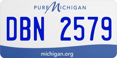 MI license plate DBN2579