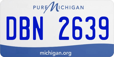 MI license plate DBN2639