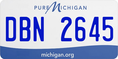 MI license plate DBN2645