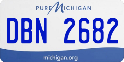 MI license plate DBN2682