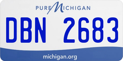 MI license plate DBN2683