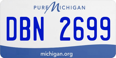 MI license plate DBN2699