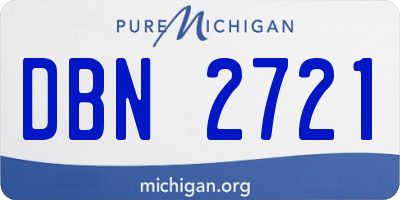 MI license plate DBN2721