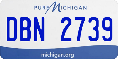 MI license plate DBN2739