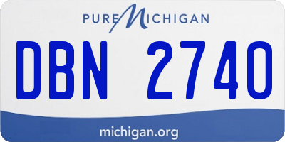 MI license plate DBN2740