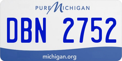 MI license plate DBN2752