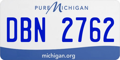 MI license plate DBN2762