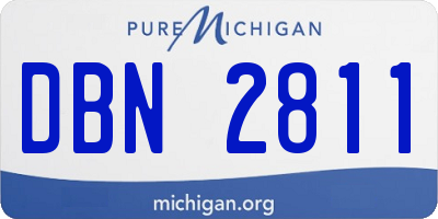 MI license plate DBN2811