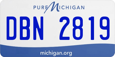 MI license plate DBN2819