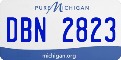 MI license plate DBN2823