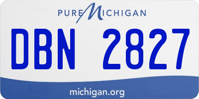 MI license plate DBN2827