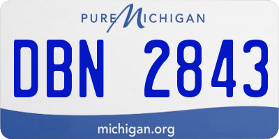 MI license plate DBN2843