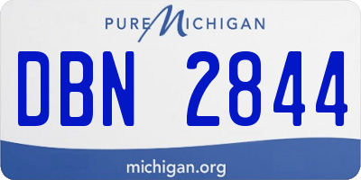 MI license plate DBN2844