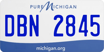 MI license plate DBN2845