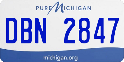 MI license plate DBN2847