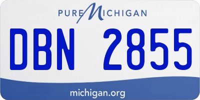 MI license plate DBN2855