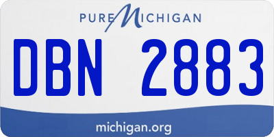 MI license plate DBN2883