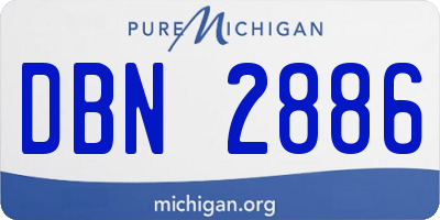 MI license plate DBN2886